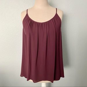 LOFT Purple Plum Camisole Shell Tank Top, Medium